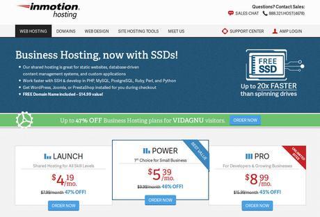 Inmotion Hosting Descuento de 47% 