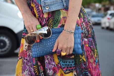 Long printed maxi dress