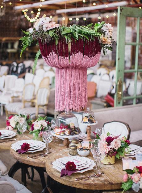 Una boda Vintage decorada con macramé