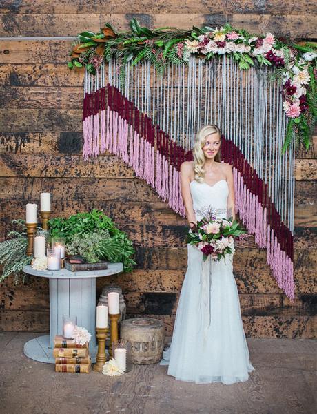 Una boda Vintage decorada con macramé