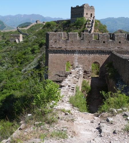 Deterioro de la muralla en Taochun