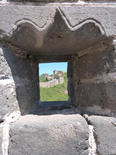 Jinshanling desde una ventanita de una torre