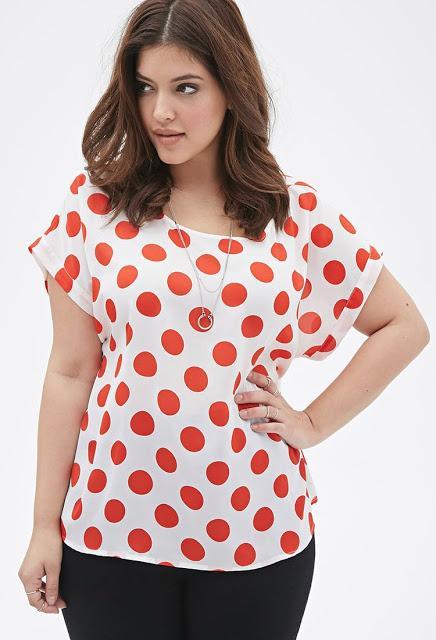 BLUSAS DE LUNARES PARA GORDITAS