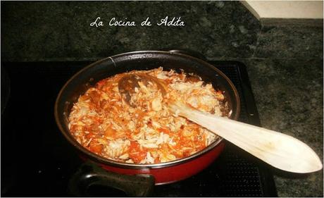 Relleno de  bonito en escabeche