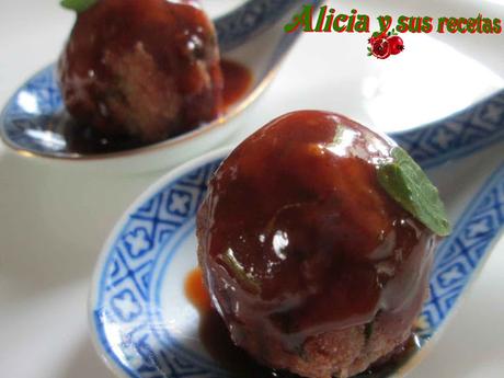 ALBÓNDIGAS MIXTAS EN SALSA DE OPORTO