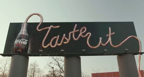 La primer publicidad que se bebe es de Coca Zero