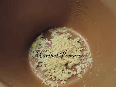 Arroz integral y lentejas con salmón ahumado.