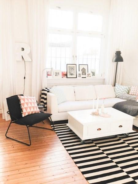 Tener un cachorro te impide...TENER UN SOFÁ BLANCO y un salón como este!