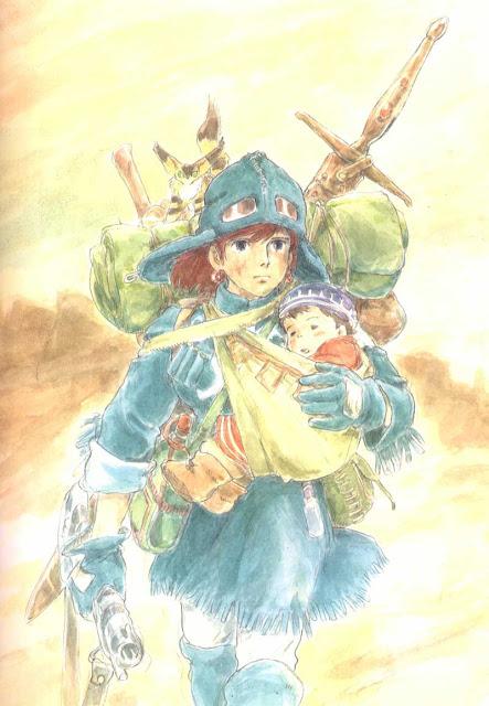 Ilustraciones a acuarela de 'Nausicaä del Valle del Viento'