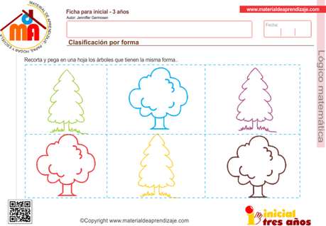 Clasificación por forma 2: Lógico matemática 3 años Clasificación por forma 2: Lógico matemática 3 años