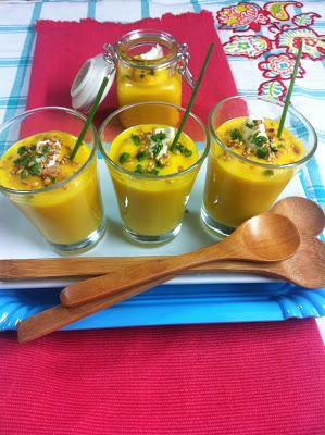 Crema Fría De Zanahoria, Calabacín Y Puerro