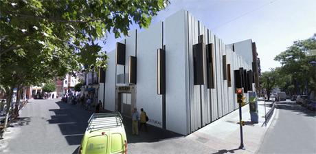 IMÁGENES INÉDITAS DE LA NUEVA FACHADA DEL CENTRO DE USOS MÚLTIPLES DISEÑADO POR A-CERO EN GETAFE