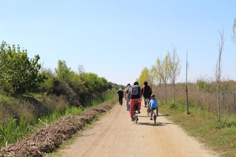 bici con niños prat de llobregat