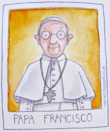 papa francisco cartoon