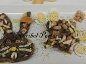 Judías verdes salteadas jamón pavo huevo.