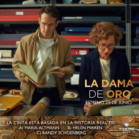 Gana una entrada doble para #LaDamaDeOro gentileza @DiamondFilmsCh. Estreno en #Chile, 25 de Junio de 2015