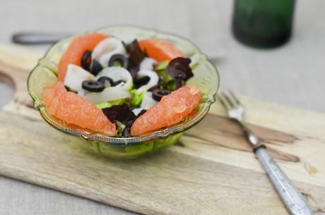 Cenas de rechupete en 25 minutos, como una Ensalada de Bacalao ahumado con naranja