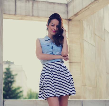 FALDA NAVY Y DENIM