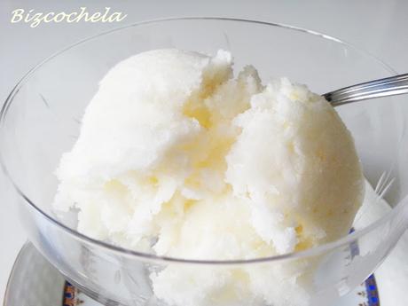 HELADO  DE SORBETE DE  LIMÓN