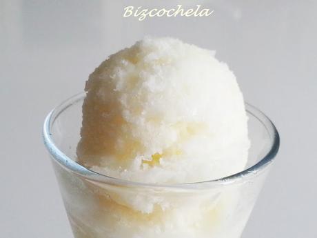 HELADO  DE SORBETE DE  LIMÓN