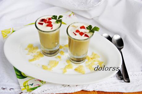 Crema de berenjena con pimiento (microondas)