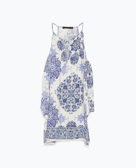 Imagen 7 de VESTIDO ESTAMPADO HOMBRO DESCUBIERTO de Zara