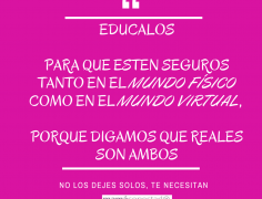 Un papá real, con historia y sobre todo con infinito amor educalos para que esten seguros tanto en