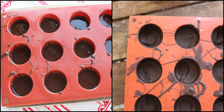 Bombones de muesli de chocolate , galletas y frutos rojos Bombones de muesli de chocolate , galletas y frutos rojos