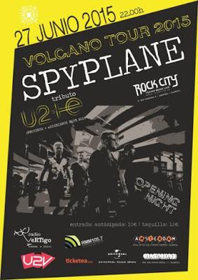 Concierto tributo a U2 el 27 de junio en Valencia con Spyplane