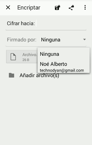 Como cifrar archivos en Android con OpenKeyChain