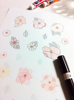 Flores de acuarela
