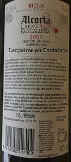 Vino Tinto Alcorta Crianza 2007 Edición Carme Ruscalleda