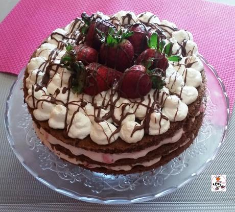 TARTA DE NATA Y FRESAS