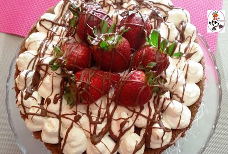 TARTA DE NATA Y FRESAS