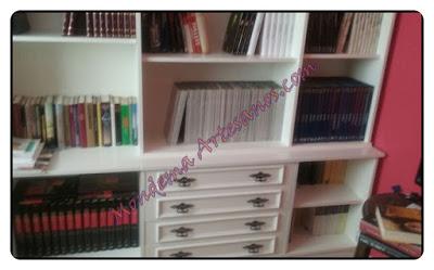 Lacado en blanco de libreria