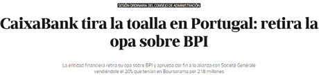 Caixabank arroja la toalla