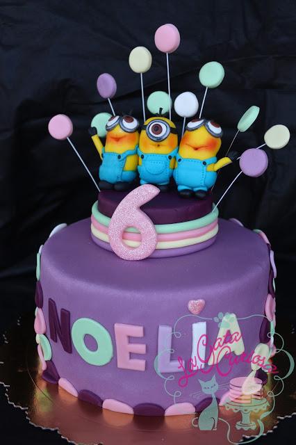 TARTA FONDANT MINIONS PARA NOELIA