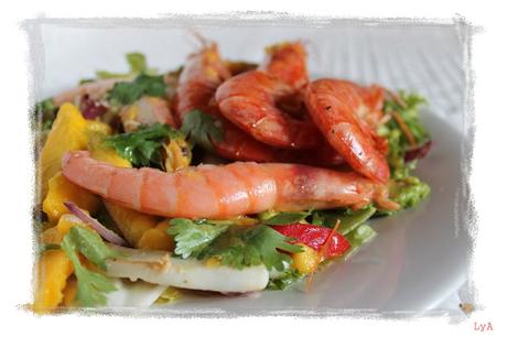 Ensalada malgache de marisco .... para Cocinas del Mundo