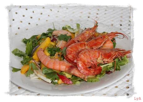 Ensalada malgache de marisco .... para Cocinas del Mundo