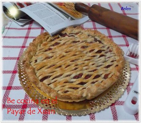 Tarta de cereza y almendra