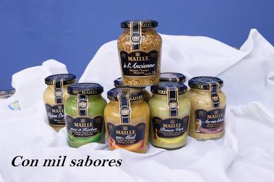 SOLOMILLO CON MOSTAZA  A LA PIMIENTA VERDE Y QUESO DE CABRA