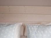 dormitorio: diy. cabecero tablones madera dormitorio