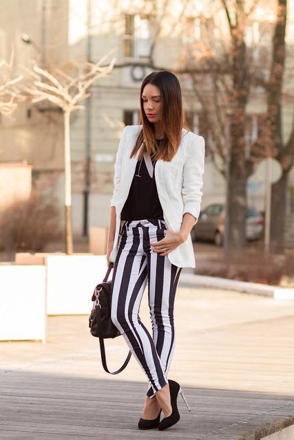 PANTALONES STRIPED PARA MUJERES