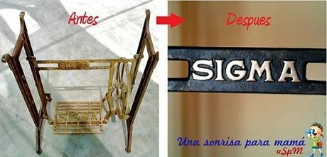 restaurar pies de máquina de coser antigua