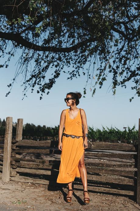 Vineyard-San_Francisco-US_101_Route-Orange_Dress-Polo_Ralph_Lauren-Outfit-Collage_On_The_Road-30