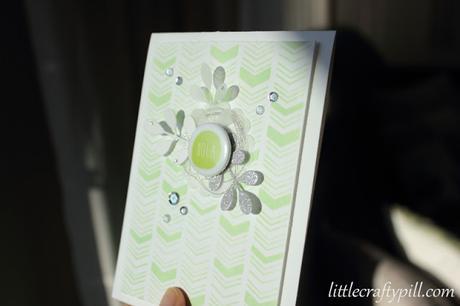 Quick and easy card using stencils and die cuts