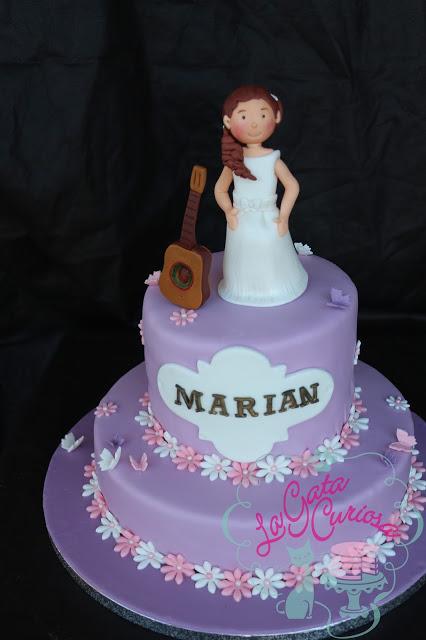 TARTA FONDANT COMUNION MARIAN