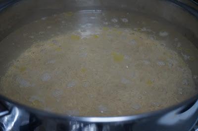 Arroz integral con sepia y champiñones