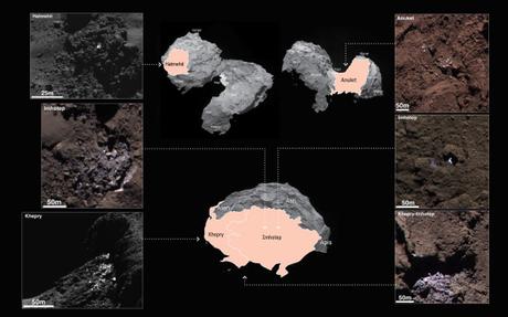 Rosetta detecta agua helada en la superficie del cometa 67P/Churyumov-Gerasimenko
