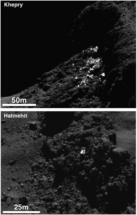 Rosetta detecta agua helada en la superficie del cometa 67P/Churyumov-Gerasimenko